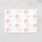 ベビー、ベビーガールシャワー用の本 エンクロージャーカード (裏面)