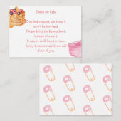 ベビー、ベビーガールシャワー用の本 エンクロージャーカード (正面/裏面)