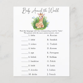 ベビー – ベビーシャワーゲーム