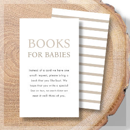 ベビー | ベージュニュートラルツインベビーシャワー エンクロージャーカード