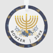 ベビー・ペット初のハヌカー記念写真 オーナメント (裏面)