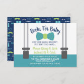 ベビー、ボウタイ赤ちゃんシャワー用の本 エンクロージャーカード (正面/裏面)