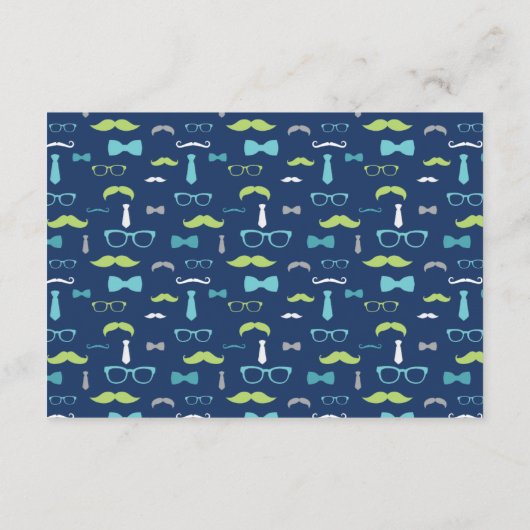 ベビー、ボウタイ赤ちゃんシャワー用の本 エンクロージャーカード (裏面)