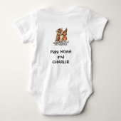 ベビー ボディスーツ : 私のパパ 私のオールドミー(白) (裏面)