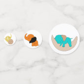 ベビー マルチカラー エレファント テーブル コンフェッティ (裏面)