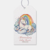 ベビー ユニコーン ガール ベビー シャワー 感謝 ギフトタグ (裏面)