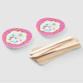 ベビー・ユニコーン・キャンディストライプー ハンドファン (組立なし)