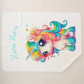 「ベビー・ユニコーン」 シェルパブランケット (正面(横))