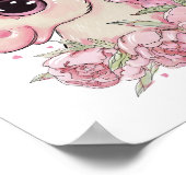 ベビー ユニコーン ローズ 動物ポスター | 壁掛け印刷 ポスター (角)
