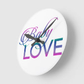 ベビー ラウンド壁時計 (傾斜)