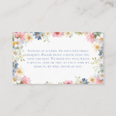 ベビー!ワイルドフラワー赤ちゃんシャワー エンクロージャーカード (裏面)