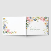 ベビー!ワイルドフラワー、ベビーシャワー ゲストブック (全面)