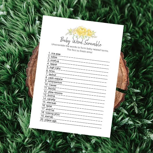 ベビー ワード スクランブル テディベア カード