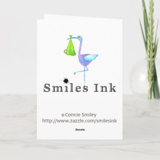 ベビー、優しい人 カード (裏面)