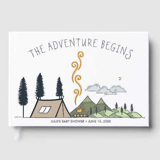 ベビー | 冒険は赤ん坊のシャワーを始める ゲストブック (正面)