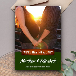 ベビー |写真妊娠のお知らせ 案内状