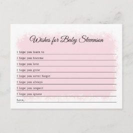 ベビー、冬のベビーシャワー、任意の色を希望 ポストカード