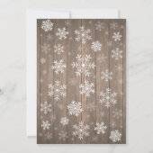 ベビー、冬のベビー素朴シャワーの外で寒い 招待状 (裏面)