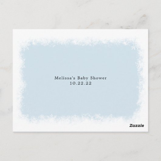 ベビー、冬の霜、変わりやすい色を願う ポストカード (裏面)