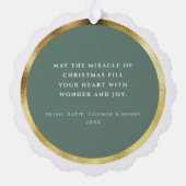 ベビー |出生ホリデーカード オーナメントカード (裏面)