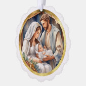 ベビー |出生ホリデーカード オーナメントカード (左)