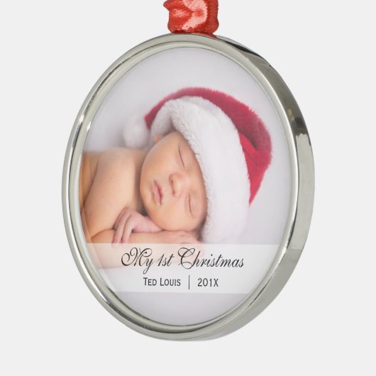 ベビー |初めてのクリスマスフォトオーナメント メタルオーナメント (左)