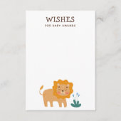 ベビー。可愛いライオンアニマルサファリアドバイス エンクロージャーカード (正面)