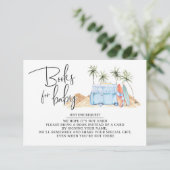 ベビー、夏の赤ちゃんシャワー、赤ちゃんシャワー、 エンクロージャーカード (スタンド正面)