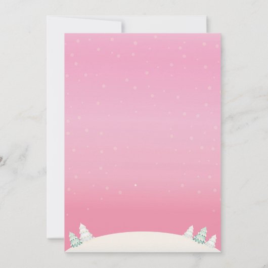 ベビー/外の寒さ/寒さ/寒さ/外の寒さ/白熊女の子/ベビーシャワー 招待状 (裏面)