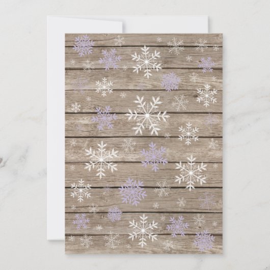 ベビー/外は寒い冬のベビーガールシャワー 招待状 (裏面)