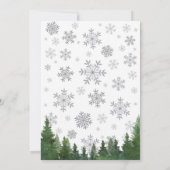 ベビー、外は寒い冬灰色のベビーシャワー 招待状 (裏面)