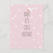 ベビー、外は寒い – クリスマスポストカード (正面)