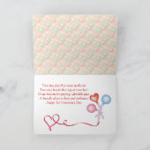 ベビー-女の子の第1バレンタインデーカード シーズンカード (内部)