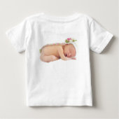 ベビー、女生まれたばかりのの子 ベビーTシャツ (裏面)