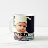 ベビー/子の写真のアップロード コーヒーマグカップ (正面左)