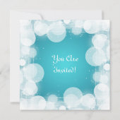 ベビー/子供の誕生日グロー&スパークルターコイズ 招待状 (裏面)