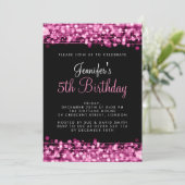 ベビー/子供の誕生日パーティーピンク 招待状 (スタンド正面)