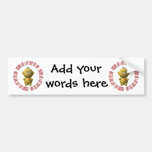 ベビー「子供は主からの贈り物である」 バンパーステッカー (正面)