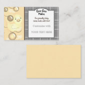 ベビー/子供部屋/ゴムダッキー（アヒルちゃん）中性線 名刺 (正面/裏面)