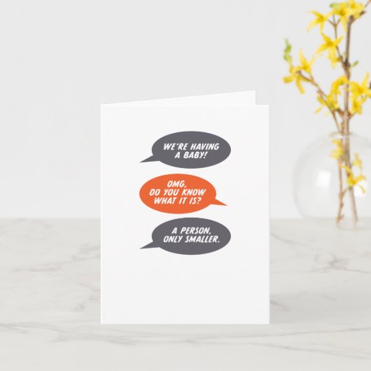 ベビー（小人）発表の有無 カード (黄色い花)