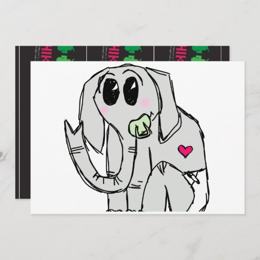 ベビー 招待状 (正面/裏面)