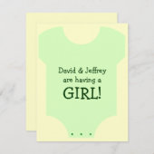 ベビー 招待状 (正面/裏面)