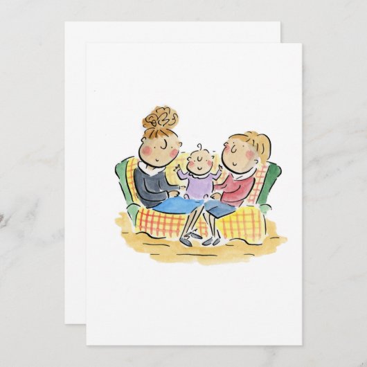 ベビー 招待状 (正面/裏面)