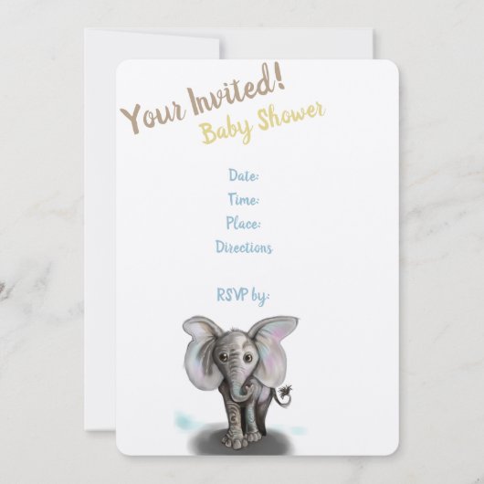 ベビー 招待状 (裏面)