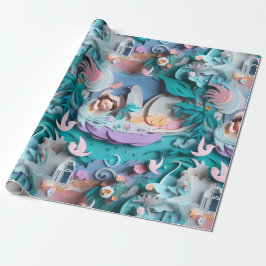 ベビー、新しいパ生まれターン ラッピングペーパー