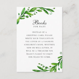 ベビー。書籍要求を持って来い。緑 エンクロージャーカード