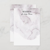 ベビー。水の色パステルダスティパープル エンクロージャーカード (正面/裏面)