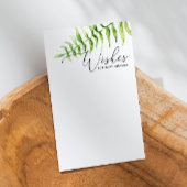 ベビー。水彩の緑シダアドバイス エンクロージャーカード