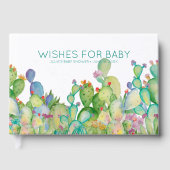 ベビー | 水彩サボテン赤ちゃんシャワー ゲストブック (正面)
