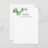 ベビー。水色ユーカリアドバイス エンクロージャーカード (正面/裏面)
